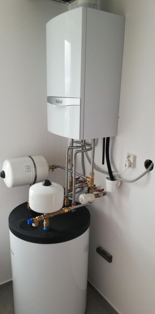 kondenzačný kotol Vaillant nainštalovaný v novostavbe v Michalovciach , realizácia ENERTOP