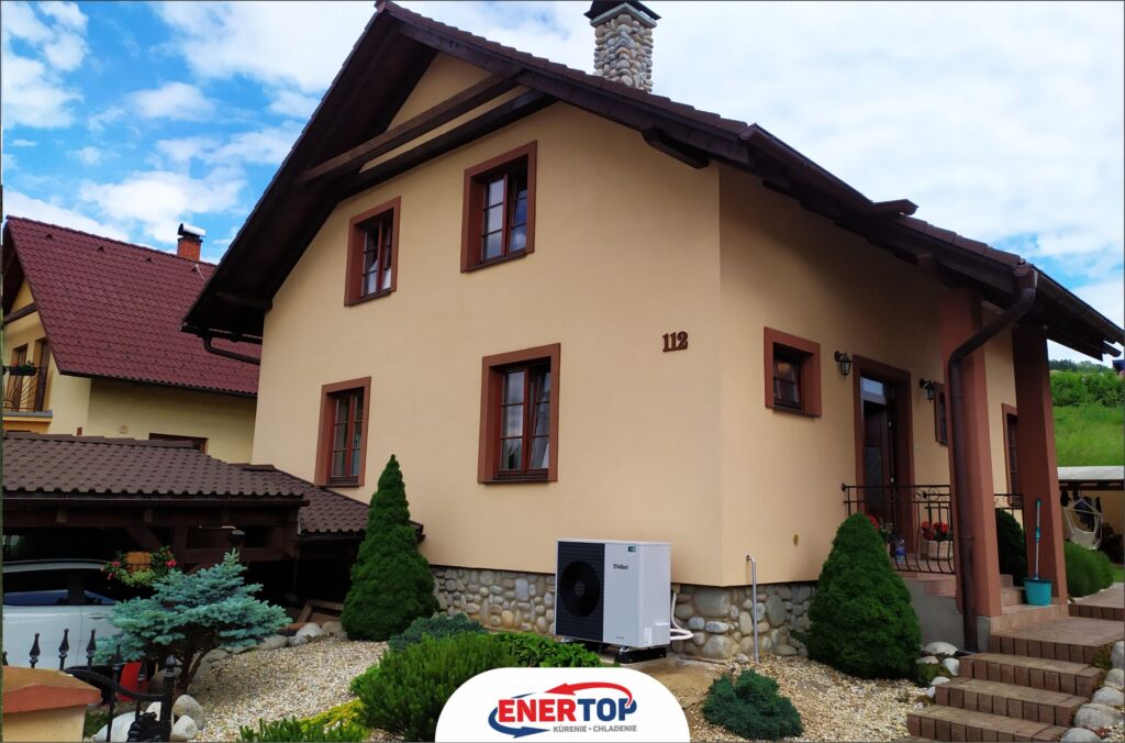 Rodinný dom pri Sabinove po výmene kotla za tepelné čerpadlo, realizácia ENERTOP