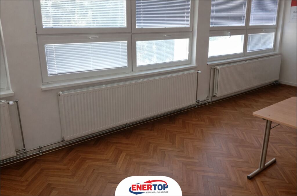 kúrenie pre školu kolbovce, nové radiatory do školy, enertop