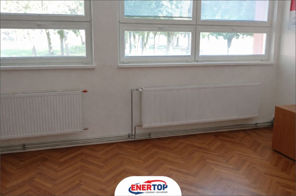 kúrenie pre školu kolbovce, nové radiatory do školy, enertop
