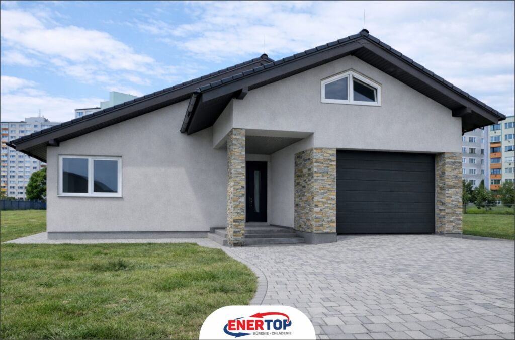Dvojpodlažný rodinný dom v Prešove s tepelným čerpadlom Panasonic, realizácia ENERTOP