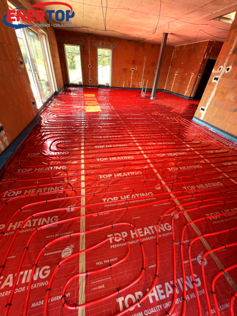 podlahové kúrenie top heating v novostavbe v Lipanoch