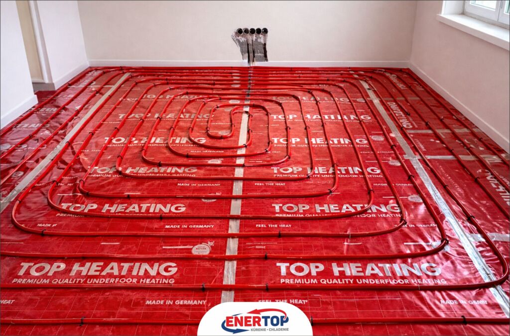 Podlahové kúrenie Top Heating nainštalované v rodinnom dome v Starej Ľubovni - ENERTOP