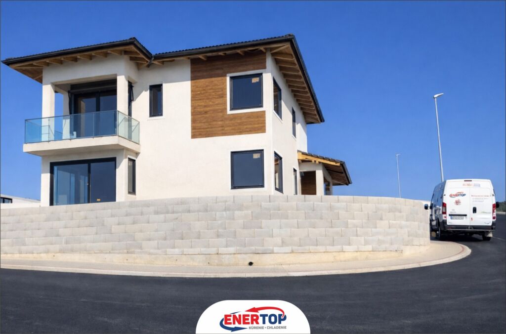 Rodinný dom v lokalite Šibeničná hora pri Starej Ľubovni s podlahovým kúrením, realizácia ENERTOP